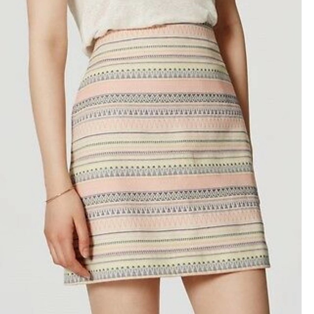 Ann Taylor LOFT Jacquard Shift Skirt